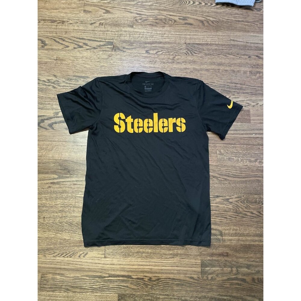 Pittsburgh Steelers Nike Shirt Black & Gold Dri-Fit NFL Football Mens Size M
